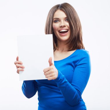 beyaz beyaz adam blanc kartı izole kadın öğrenci tutun