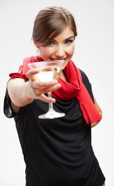 Mulher com copo de cocktail — Fotografia de Stock