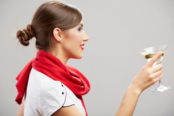 Vrouw met cocktailglas — Stockfoto