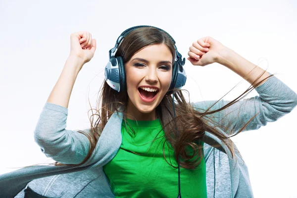 Young woman with headphones — Stock Photo, Image