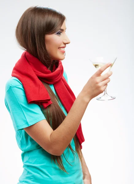 Vrouw met cocktailglas — Stockfoto