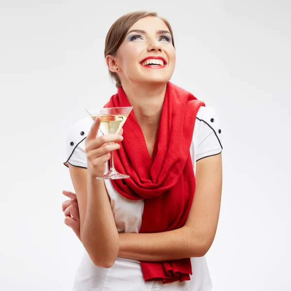 Frau mit Cocktailglas — Stockfoto