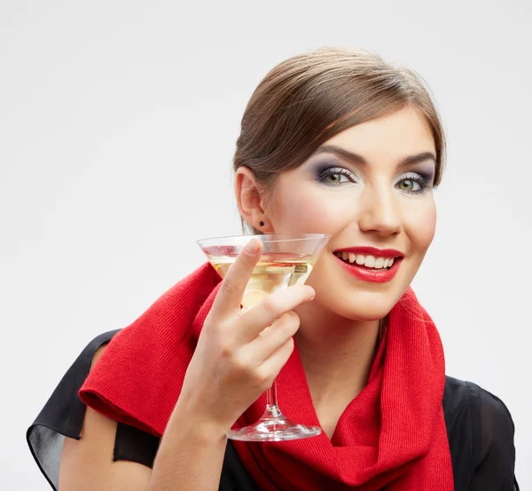 Vrouw met cocktailglas — Stockfoto