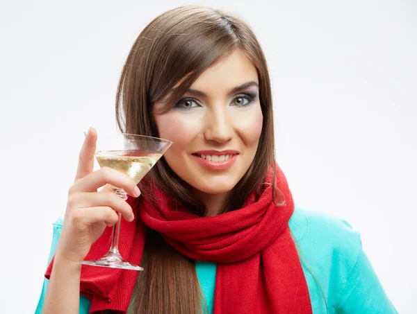カクテル グラスを持つ女性 — ストック写真