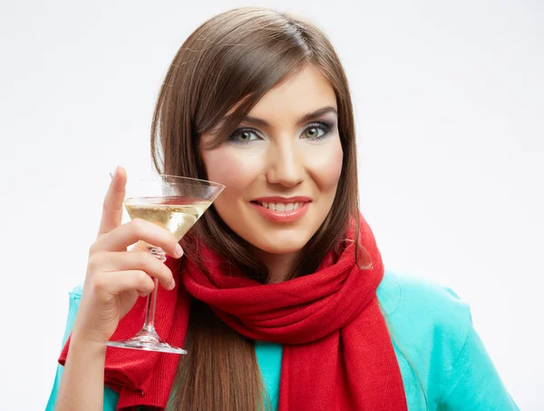 Mujer con copa de cóctel — Foto de Stock