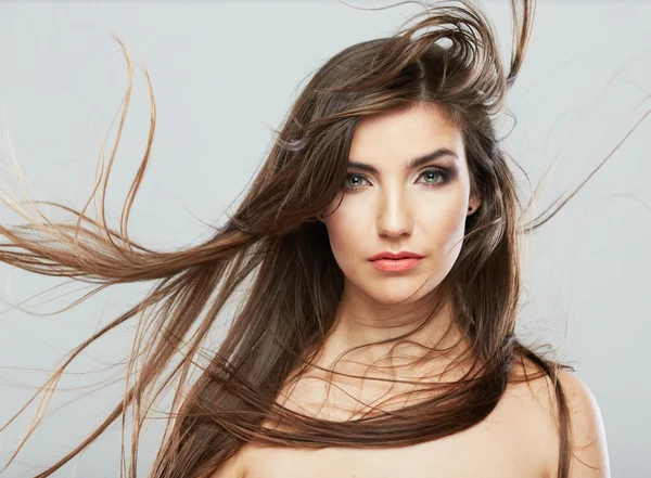 Woman with hair motion — Stock Photo, Image
