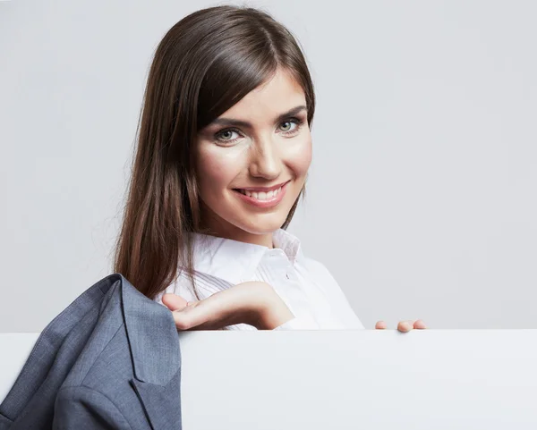 Mujer de negocios retrato aislado en blanco — Foto de Stock