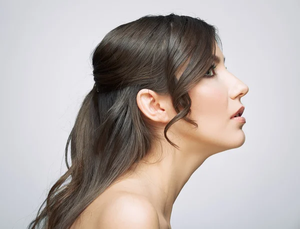 Primer plano retrato de la mujer — Foto de Stock