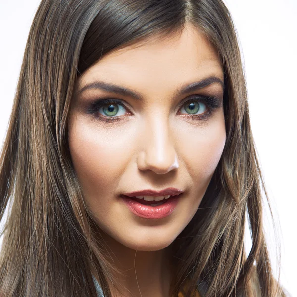 Close up portrait of smiling woman — Stock Photo, Image