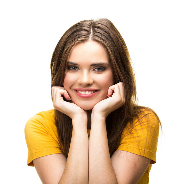 Крупный план портрета молодой женщины