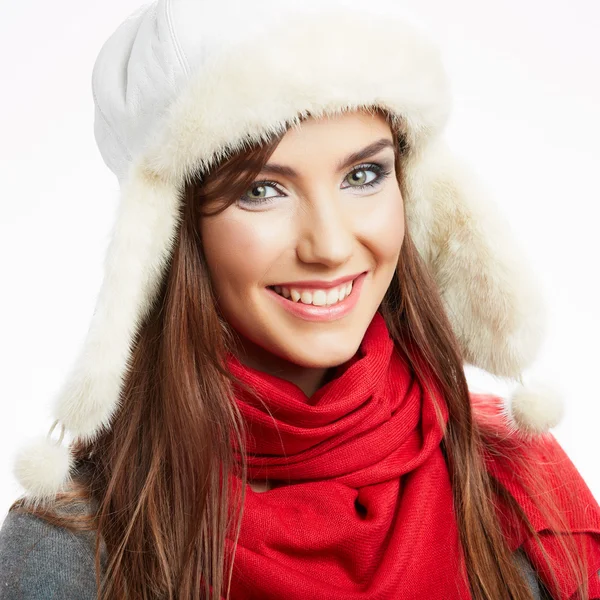 Портрет женщины в зимнем стиле — стоковое фото