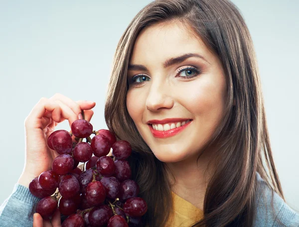 Жінка з винограду — стокове фото
