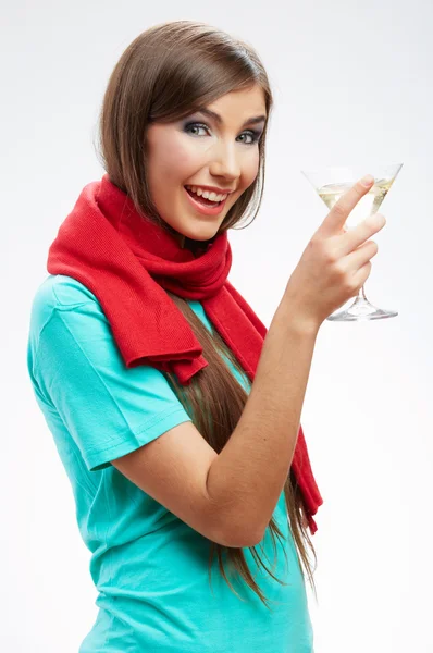 Frau mit Cocktailglas — Stockfoto