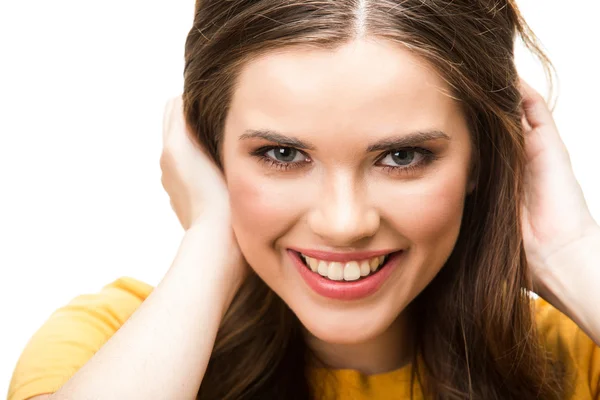 Close up portrait of young woman — Stock Photo, Image