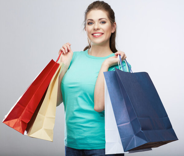 Woman holding shopping bag