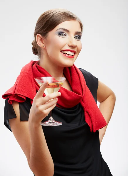 Mulher com copo de cocktail — Fotografia de Stock