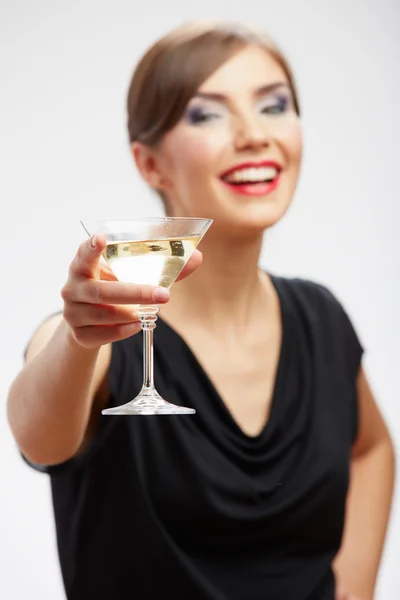 Woman with cocktail glass Royalty Free Stock Photos