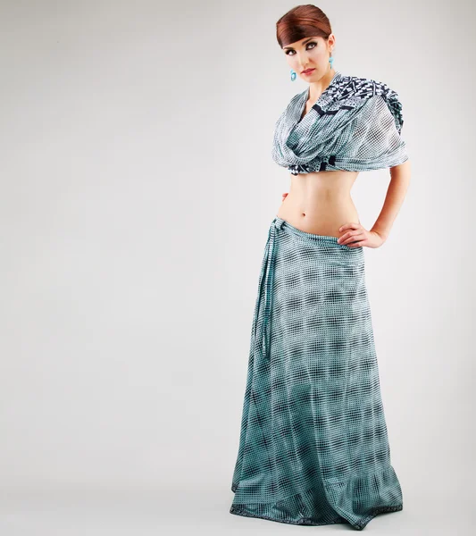 Portrait of woman in asian clothes — Stock Photo, Image