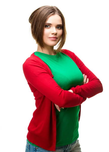 Retrato de mulher jovem — Fotografia de Stock