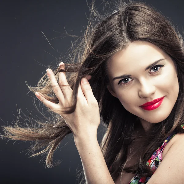 Primer plano retrato de la mujer —  Fotos de Stock