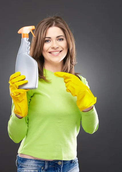 Woman and spray — Stock Photo, Image