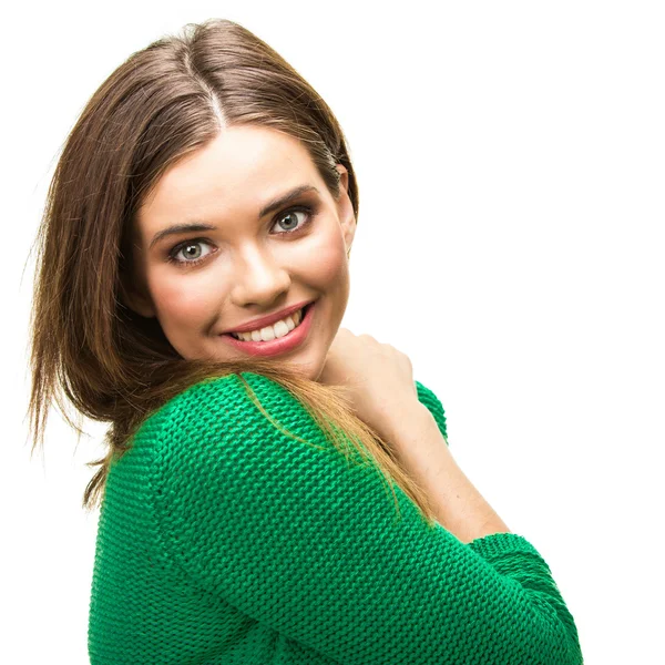 Primer plano retrato de la mujer — Foto de Stock