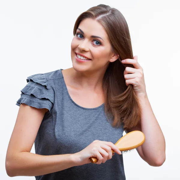 Vrouw haar stijl portret — Stockfoto