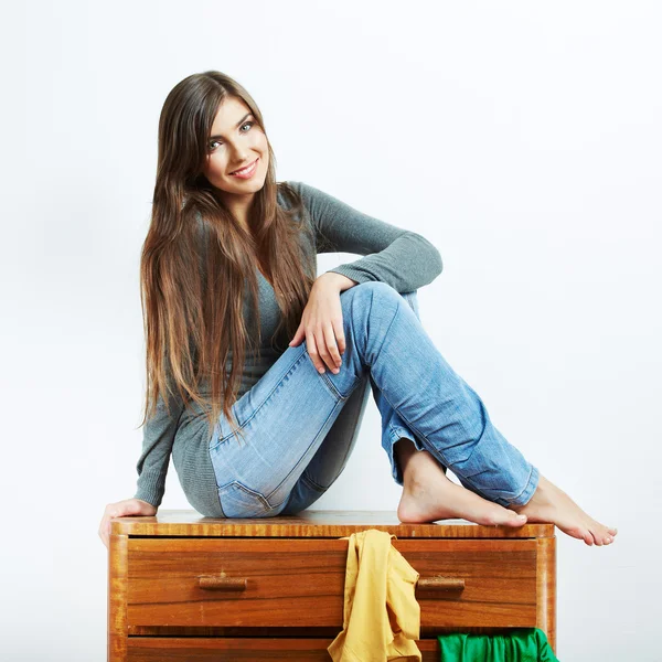 Retrato de mujer en casa — Foto de Stock