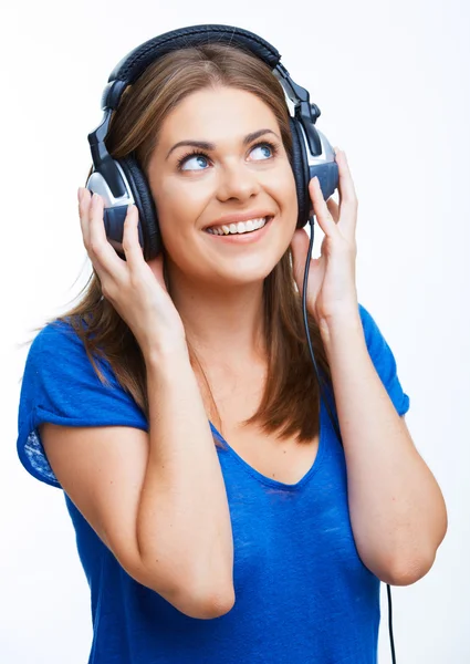 Woman listening music — Stock Photo, Image