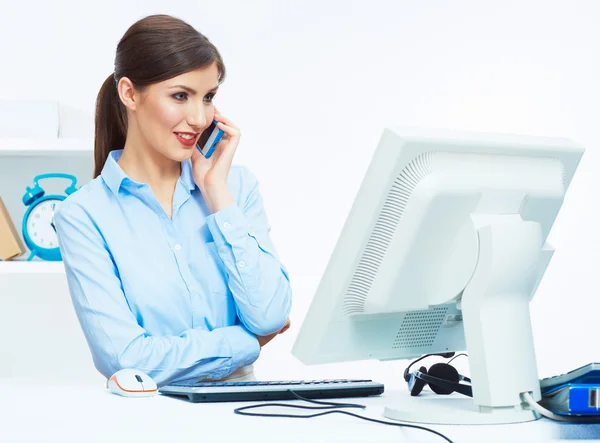 Podnikání žena telefonní hovor — Stock fotografie