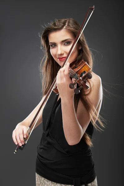 Femme avec violon — Photo