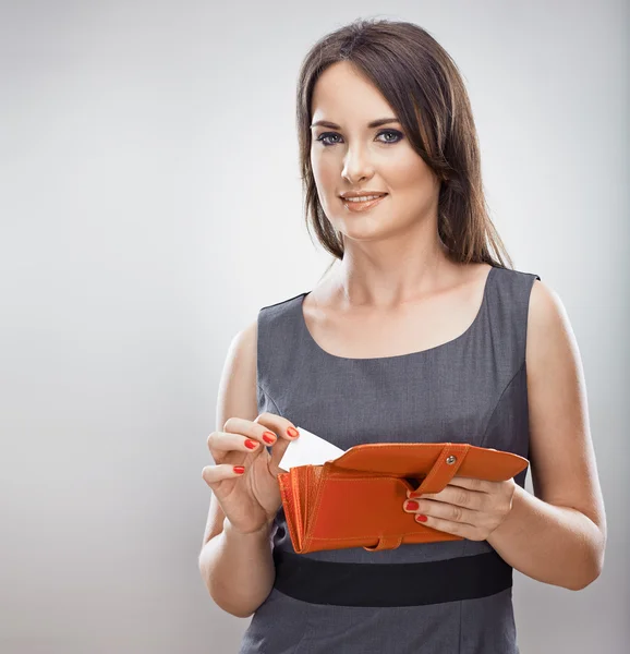 Business woman hold credit card — Stock Photo, Image