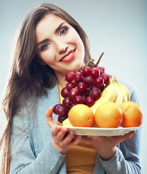 Meyve olan kadın — Stok fotoğraf