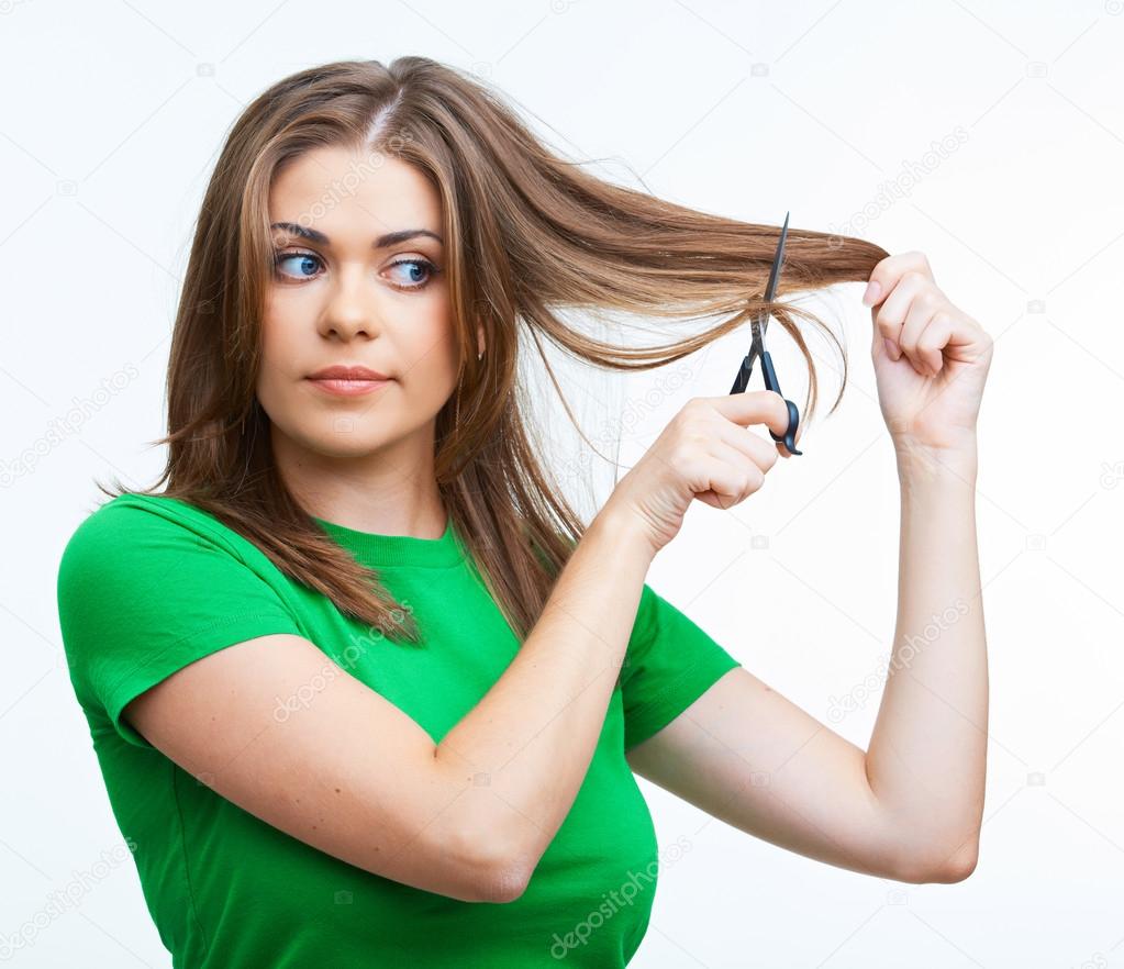 Woman hair style portrait