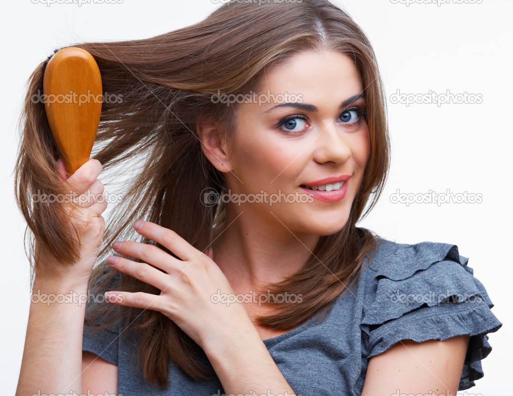 Woman hair style portrait