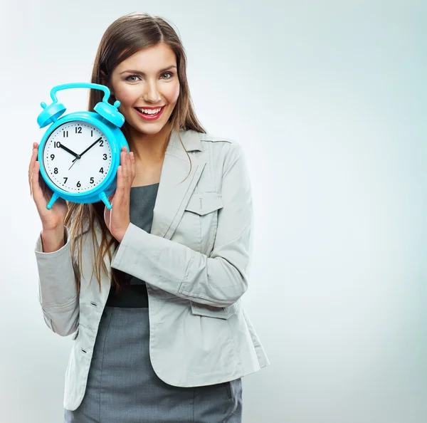 Mujer de negocios mantenga reloj —  Fotos de Stock