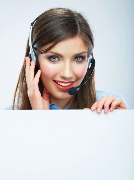 Woman customer service worker — Stock Photo, Image