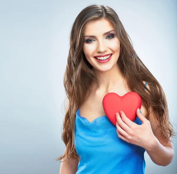 Mujer sostener amor símbolo — Foto de Stock