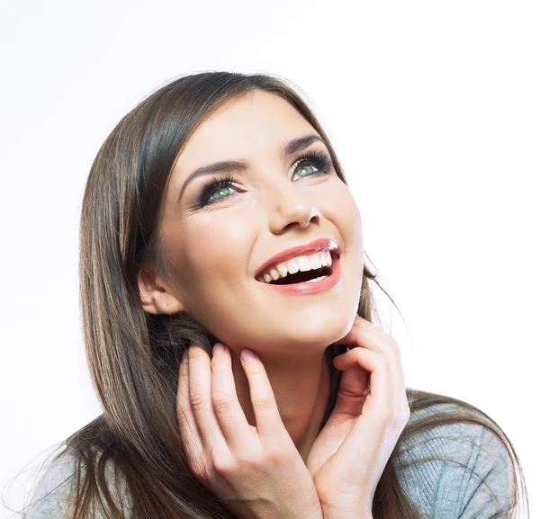 Joven sonriente feliz mujer —  Fotos de Stock