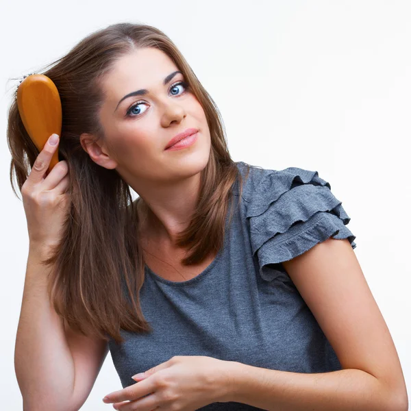 Haar stijl mode portret — Stockfoto