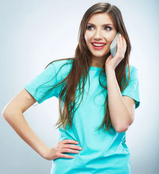 Woman and phone call — Stock Photo, Image