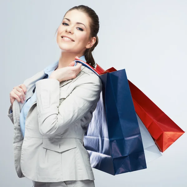 Woman hold shopping bag — Stock Photo, Image