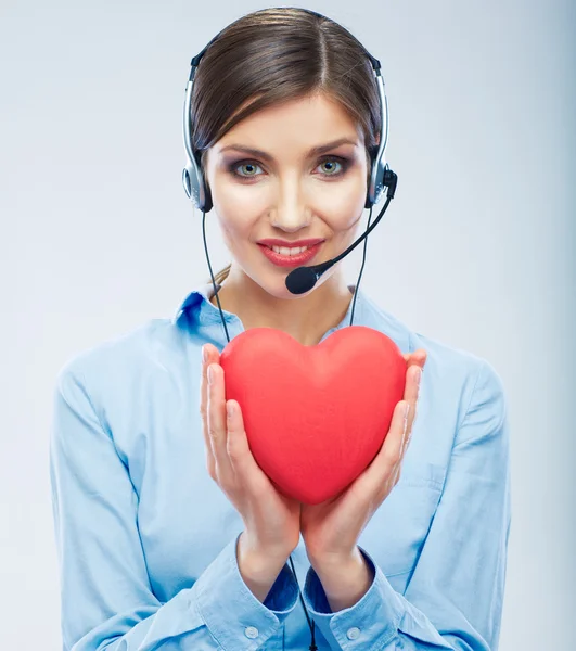 Operador mantenga el corazón — Foto de Stock