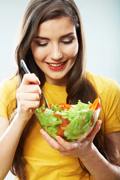 Woman with salad — Stock Photo, Image