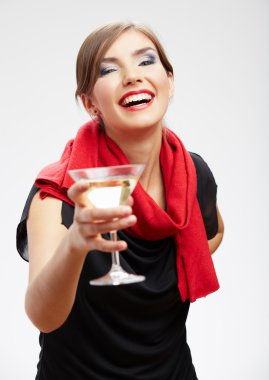 genç kadın kutluyor