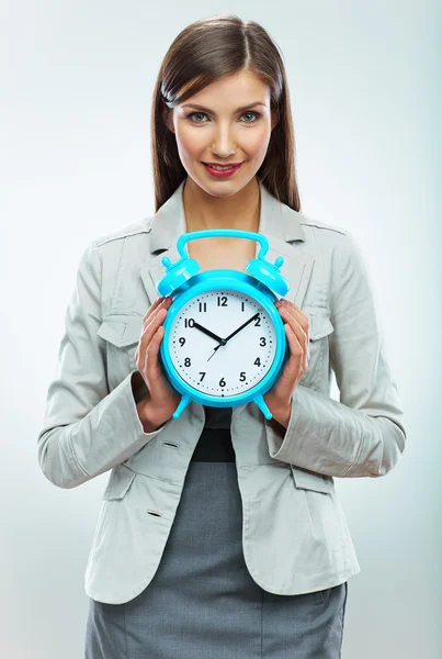 Mujer de negocios mantenga reloj . —  Fotos de Stock