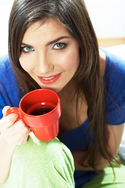 Woman hold cup — Stock Photo, Image