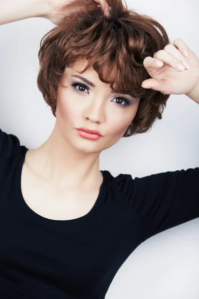 Beauty face of young woman — Stock Photo, Image