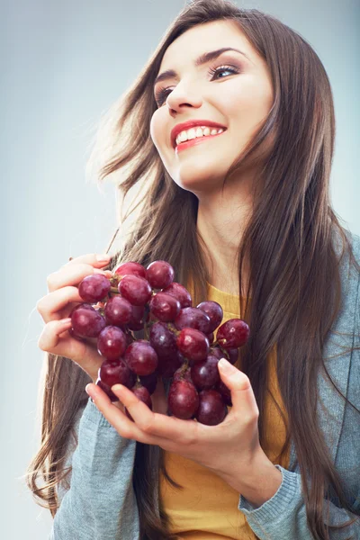 Woman with grape — Stock Photo, Image