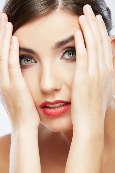 Schöne junge Frau Gesicht. — Stockfoto